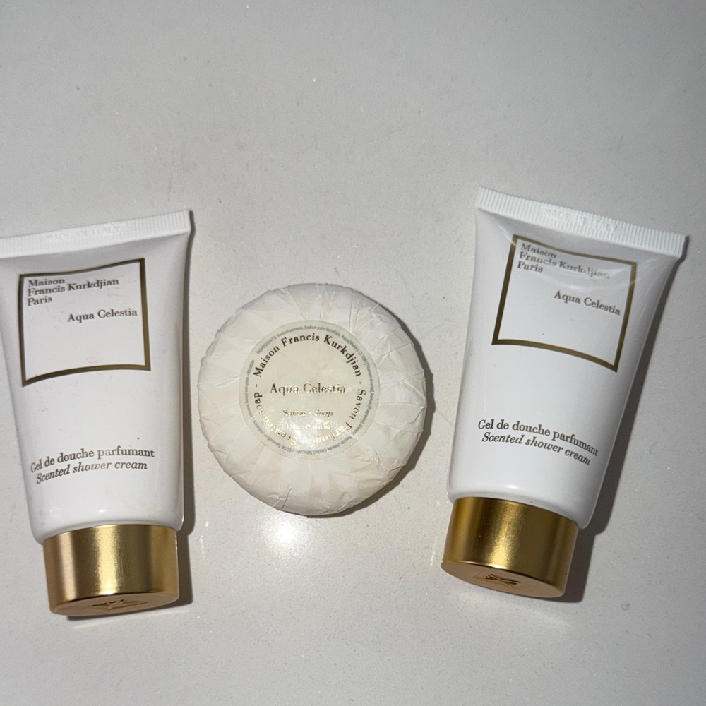 Maison Francis Kurkdjian Aqua Celestia travel Set- 2 shower cream and 1 soap
